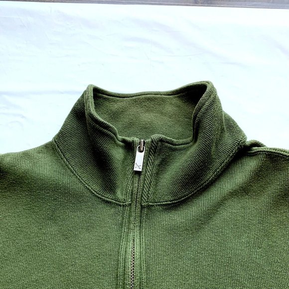 Eddie Bauer Sweater Mens Small Green 1/4 Zip Mock Pullover Long Sleeve Outdoor - Picture 6 of 12